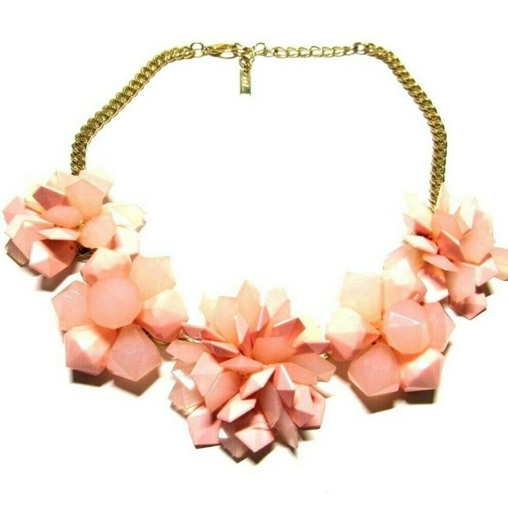 Mila Chunky Pink Floral Statement Necklace